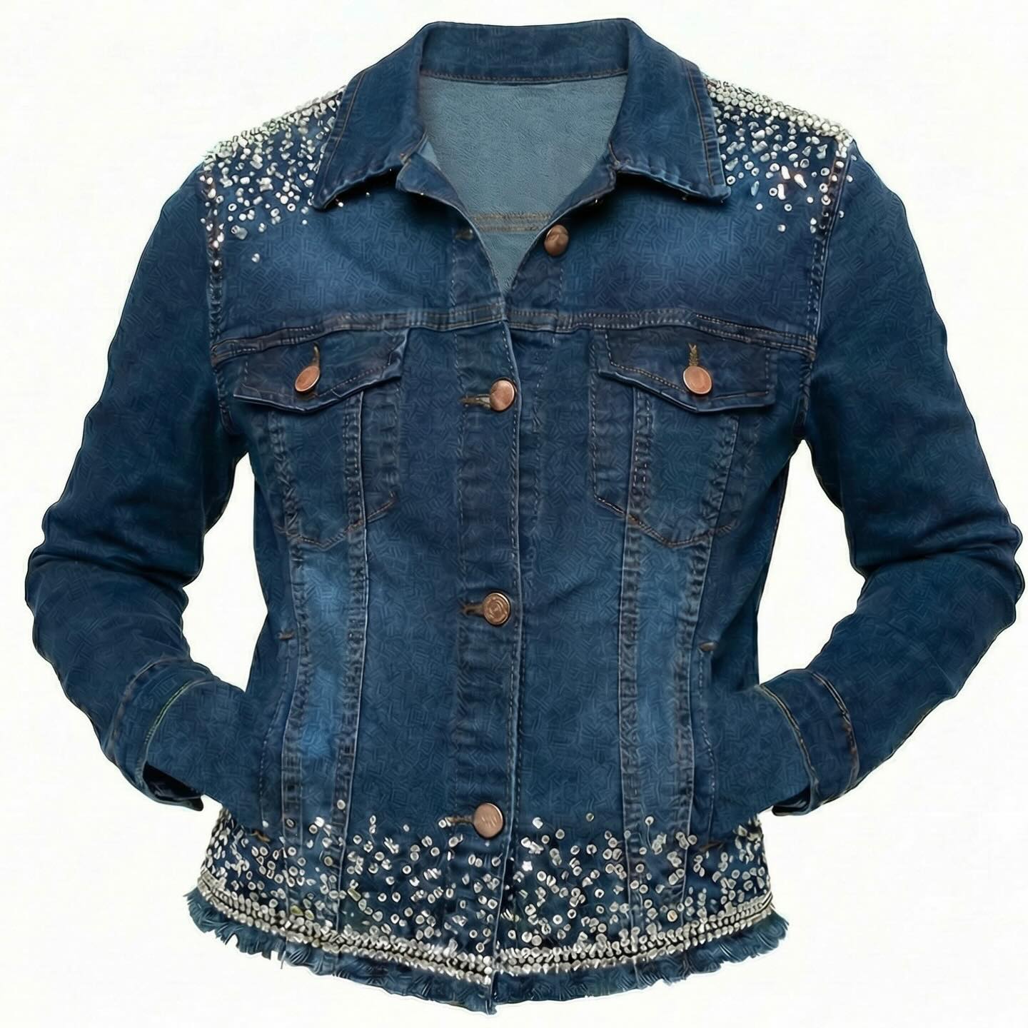 Campera strass all-over